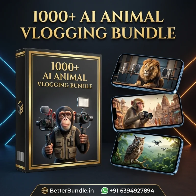1000 AI Animal Vlogging Bundle Download – Viral Way to Grow Instagram & YouTube Shorts Fast - betterbundle.in