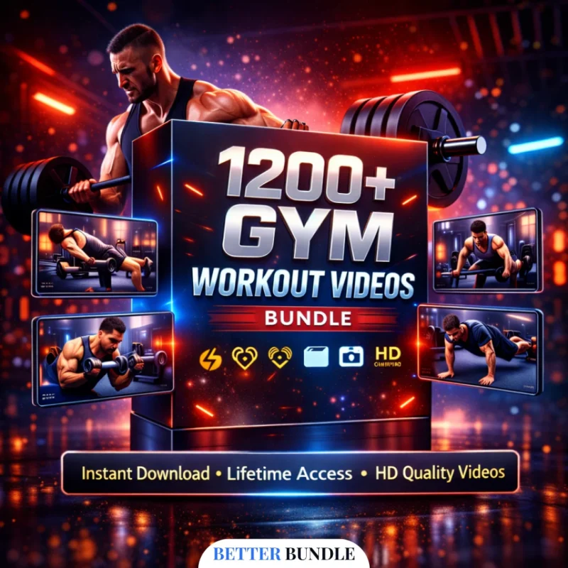 1200+ Gym Workout Videos Bundle – Powerful Animated Fitness Training Videos for Explosive Results | BetterBundle.in - betterbundle.in