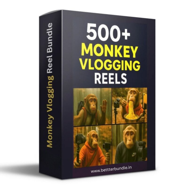 500+ AI Monkey Vlogs Style Vlogging Video Bundle | Viral AI Video Pack| Betterbundle.in - betterbundle.in