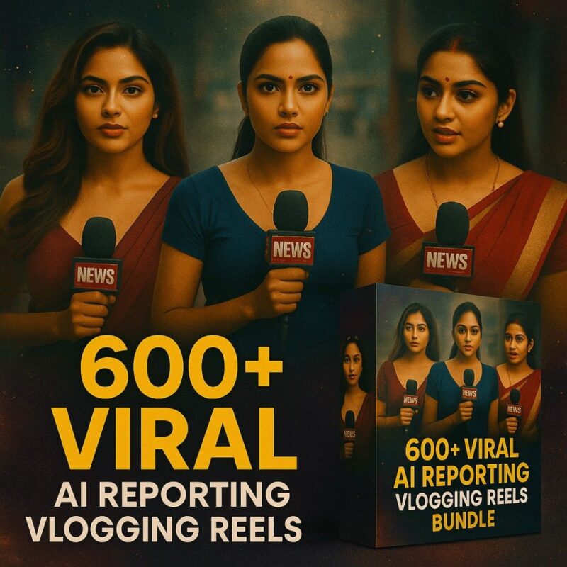 600+ Viral AI Reporting & Vlogging Reels Bundle – Boost Engagement & Grow Fast – HD AI Reels for Social Media Creators - betterbundle.in