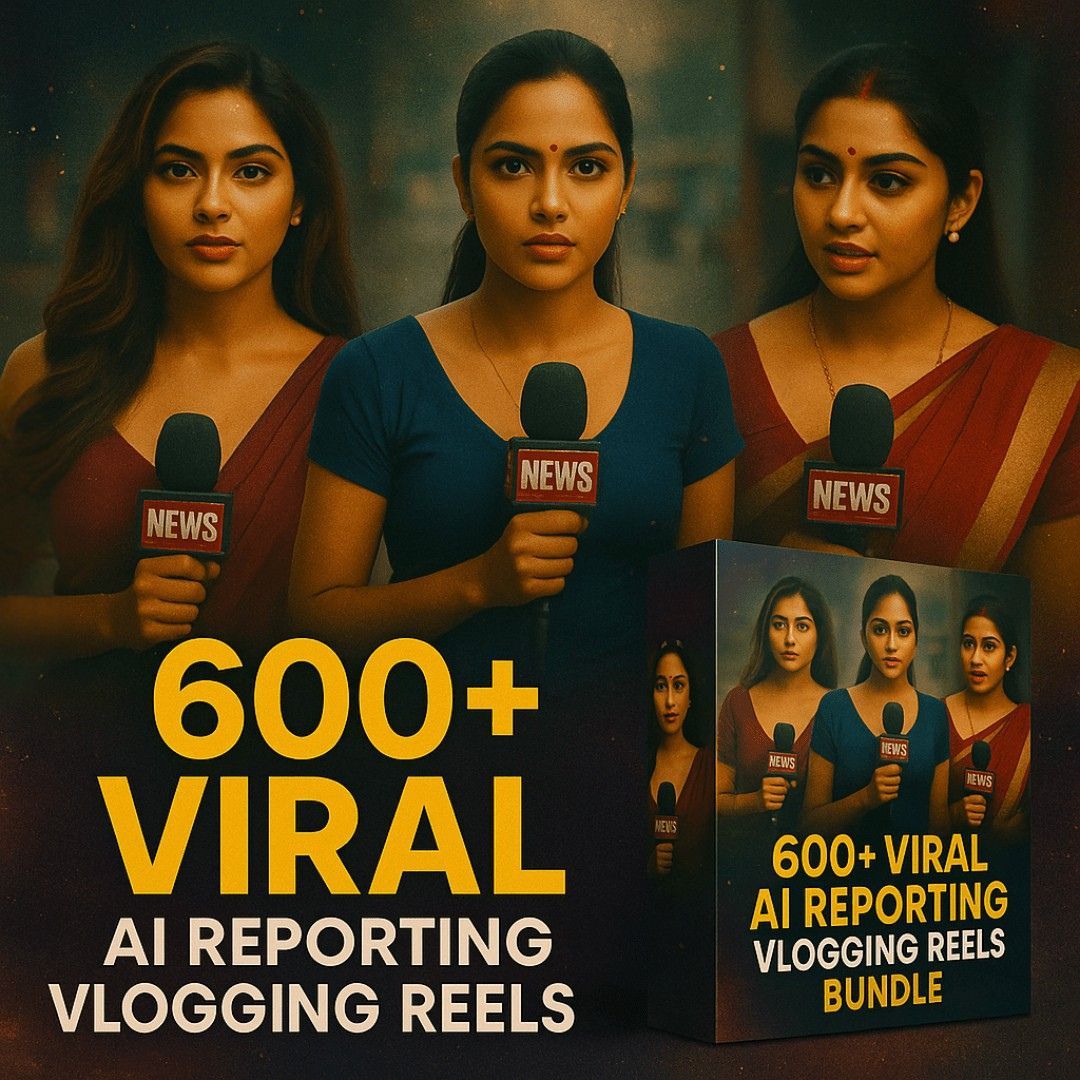600+ Viral AI Reporting & Vlogging Reels Bundle – Boost Engagement & Grow Fast – HD AI Reels for Social Media Creators - betterbundle.in 600+ Viral AI Reporting & Vlogging Reels Bundle – Boost Engagement & Grow Fast – HD AI Reels for Social Media Creators - betterbundle.in