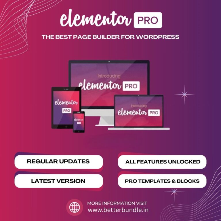 🔥 Elementor Pro (2025) – Best WordPress Page Builder & Lowest Elementor Pro Price in India | BetterBundle.in - betterbundle.in