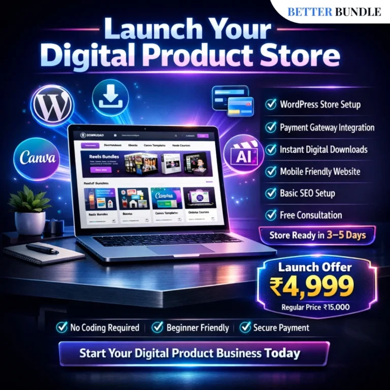 Launch a Digital Product Website in 3–5 Days – Complete Setup Service | BetterBundle.in - betterbundle.in